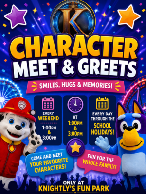 character meet and greets at knightly's fun park